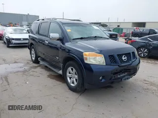 2008 Nissan Armada SE z VIN 5N1AA08D18N626353, wystawiony jako IAAI lot #41791417 z przebiegiem 199 773 mil mil oraz . Historia ofert i sprzedaży dostępna na DreamBid. Obrazek 1.