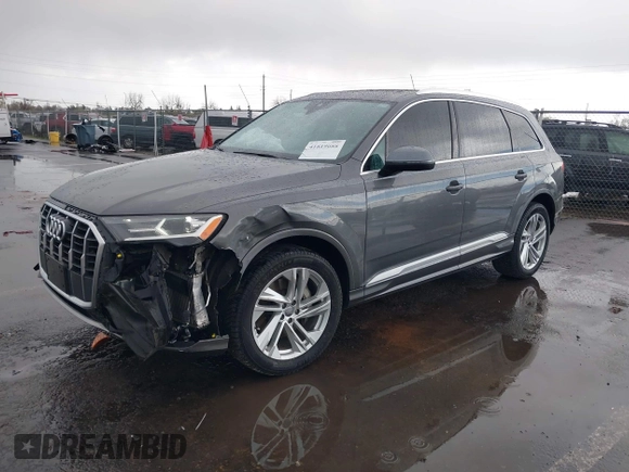 2020 Audi Q7 Premium with VIN WA1AXAF77LD003544, listed as a IAAI auction lot 41819088 with 52,637 mi miles and . Bid and sale history available at DreamBid. Image 2.