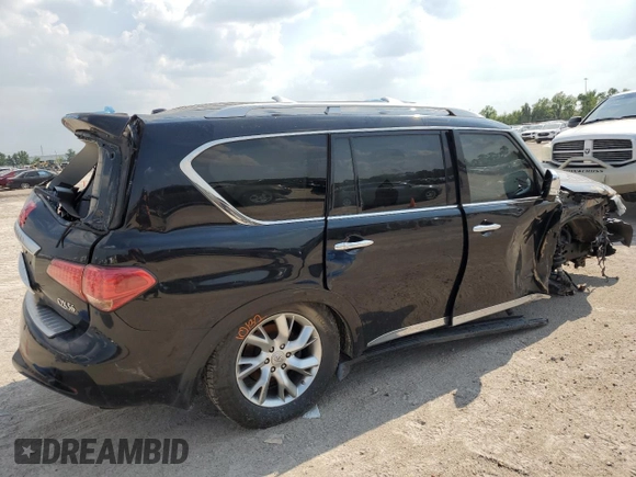 2013 Infiniti QX56 with VIN JN8AZ2NF1D9550493, listed as a Copart auction lot 66333964 with 153,546 mi miles and Non Repairable. Bid and sale history available at carsss.com. Image 3.