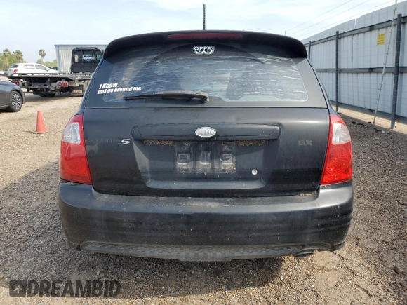 2008 Kia Spectra with VIN KNAFE161885010269, listed as a Copart auction lot 51712965 with 0 mi miles and Salvage Title. Bid and sale history available at carsss.com. Image 6.