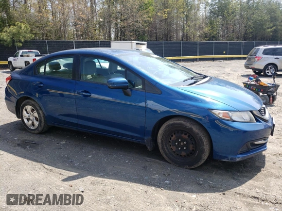 2014 Honda Civic Sedan LX with VIN 2HGFB2F59EH545296, listed as a Copart auction lot 52674245 with 140,871 mi miles and Salvage Title. Bid and sale history available at carsss.com. Image 4.