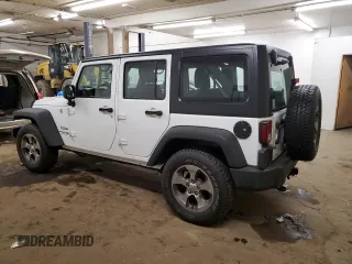 2018 Jeep Wrangler JK Unlimited Sport S with VIN 1C4BJWDG8JL828961, listed as a Copart auction lot 80446474 with 74,577 mi miles and Salvage Title. Bid and sale history available at carsss.com. Image 2.