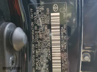 2019 Toyota Prius L Eco with VIN JTDKARFU0K3087758, listed as a Copart auction lot 49034575 with 148,334 mi miles and Salvage Title. Bid and sale history available at carsss.com. Image 12.