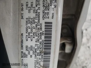 1997 Toyota 4Runner Limited with VIN JT3GN87R7V0049520, listed as a Copart auction lot 72088204 with 307,874 mi miles and Salvage Title. Bid and sale history available at carsss.com. Image 14.