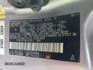 2011 Toyota Sienna SE with VIN 5TDXK3DC4BS152605, listed as a IAAI auction lot 42197758 with 202,829 mi miles and . Bid and sale history available at DreamBid. Image 9.