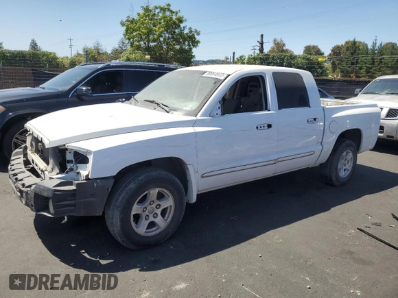 2005 Dodge Dakota SLT with VIN 1D7HE48K45S287376, listed as a Copart auction lot 58864665 with 183,772 mi miles and Salvage title. Bid and sale history available at DreamBid. Image 1.
