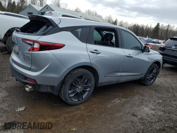 2021 Acura RDX w/A-Spec Package with VIN 5J8TC2H60ML803163, listed as a Copart auction lot 48052675 with 0 mi miles and Clean Title. Bid and sale history available at carsss.com. Image 3.