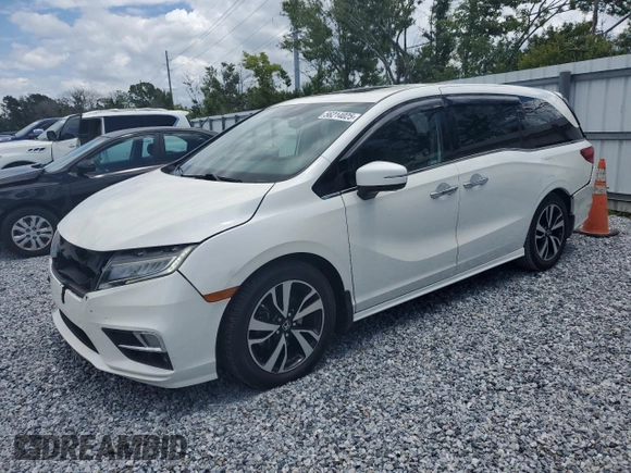2018 Honda Odyssey Elite z VIN 5FNRL6H9XJB064148, wystawiony jako Copart lot #56214025 z przebiegiem 117 627 mil mil oraz Szkoda całkowita • Salvage title. Historia ofert i sprzedaży dostępna na DreamBid. Obrazek 1.
