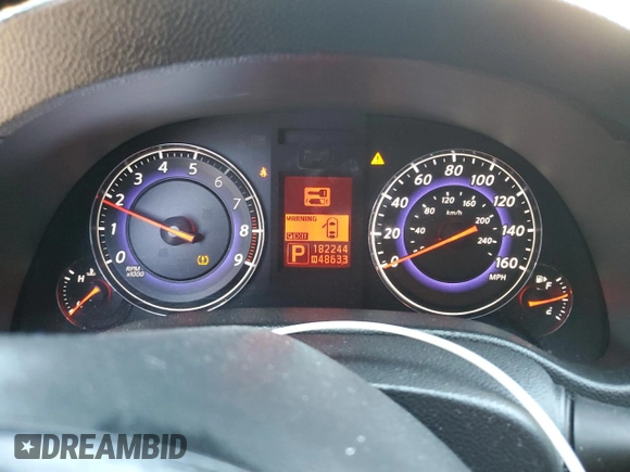 2008 Infiniti G35 Journey with VIN JNKBV61E18M222959, listed as a Copart auction lot 73049214 with 182,244 mi miles and Salvage Title. Bid and sale history available at DreamBid. Image 9.