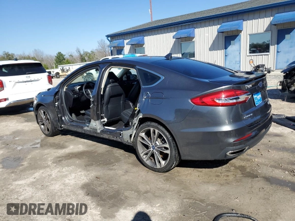 2020 Ford Fusion Titanium with VIN 3FA6P0D91LR152197, listed as a Copart auction lot 45583015 with 91,614 mi miles and Non repairable. Bid and sale history available at DreamBid. Image 2.