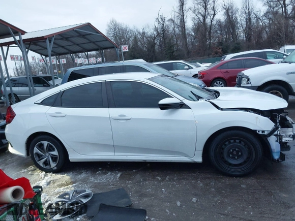2020 Honda Civic Sedan LX with VIN 19XFC2F60LE010385, listed as a IAAI auction lot 41349163 with 71,030 mi miles. Bid and sale history available at carsss.com. Image 14.