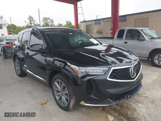2023 Acura RDX w/Technology Package with VIN 5J8TC1H5XPL008241, listed as a IAAI auction lot 41395938 with 11,124 mi miles. Bid and sale history available at carsss.com. Image 1.