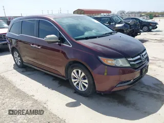 2015 Honda Odyssey EX-L z VIN 5FNRL5H66FB083559, wystawiony jako IAAI lot #41691937 z przebiegiem 101 530 mil mil oraz . Historia ofert i sprzedaży dostępna na DreamBid. Obrazek 1.