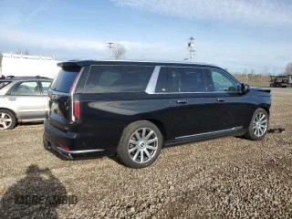 2021 Cadillac Escalade ESV 4WD Premium Luxury Platinum z VIN 1GYS4MKLXMR343647, wystawiony jako Copart lot #54964225 z przebiegiem 102 111 mil mil oraz Nie do naprawy • Non repairable. Historia ofert i sprzedaży dostępna na DreamBid. Obrazek 3.