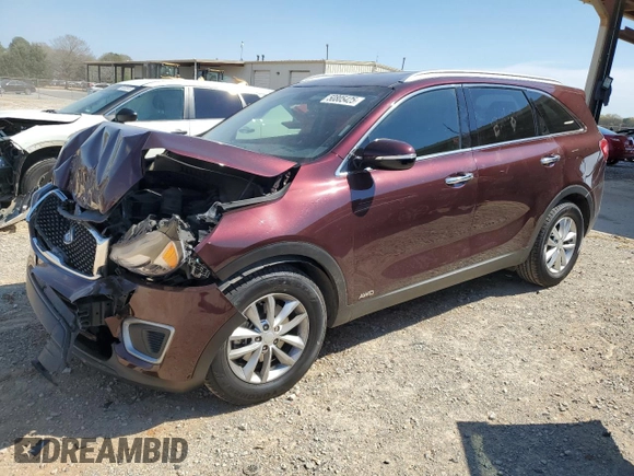 2018 Kia Sorento LX with VIN 5XYPGDA31JG415446, listed as a Copart auction lot 50805425 with 109,842 mi miles and Salvage Title. Bid and sale history available at carsss.com. Image 1.