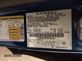 2017 Ford Fusion SE with VIN 3FA6P0HD0HR348167, listed as a IAAI auction lot 41889498 with 114,497 mi miles and . Bid and sale history available at DreamBid. Image 9.