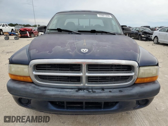 2001 Dodge Dakota with VIN 1B7GL22X61S344255, listed as a Copart auction lot 72901294 with 155,828 mi miles and Salvage Title. Bid and sale history available at carsss.com. Image 5.