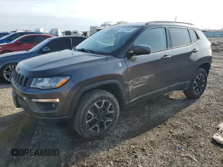 2019 Jeep Compass Trailhawk with VIN 3C4NJDDB0KT739946, listed as a Copart auction lot 44887965 with 144,502 mi miles and Salvage Title. Bid and sale history available at carsss.com. Image 1.