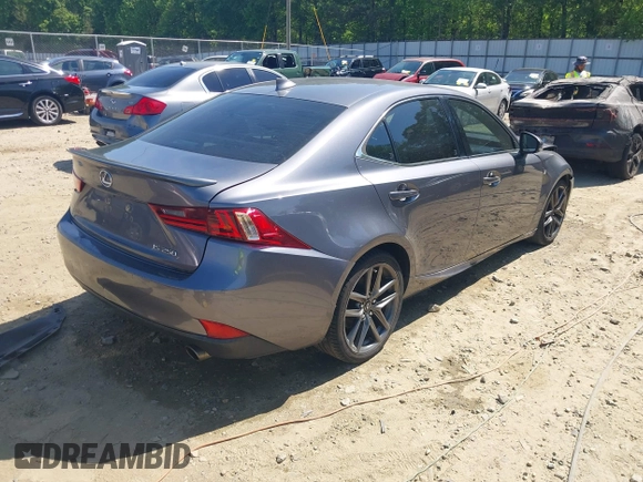 2014 Lexus IS 250 with VIN JTHBF1D29E5039798, listed as a IAAI auction lot 42074287 with 106,019 mi miles. Bid and sale history available at carsss.com. Image 4.