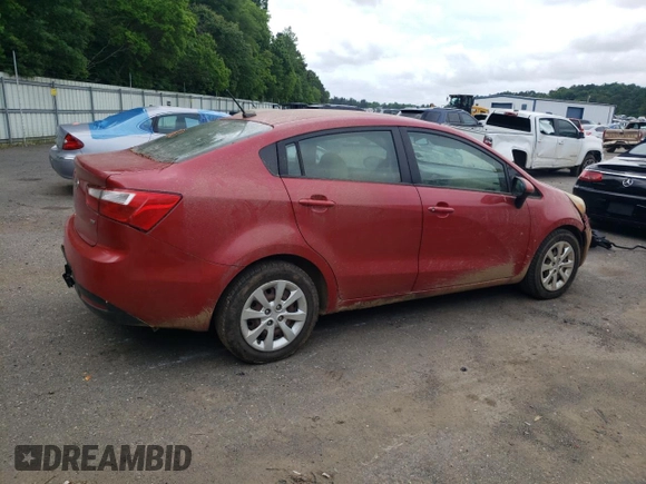 2013 Kia Rio LX with VIN KNADM4A32D6124776, listed as a Copart auction lot 54797625 with 135,217 mi miles and Clean Title. Bid and sale history available at carsss.com. Image 3.