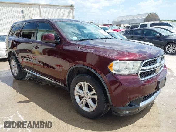 2012 Dodge Durango SXT with VIN 1C4RDHAG6CC301302, listed as a IAAI auction lot 42594428 with 134,495 mi miles and . Bid and sale history available at DreamBid. Image 1.