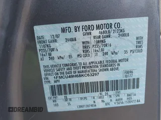 2008 Ford Escape Hybrid with VIN 1FMCU49H68KC63297, listed as a IAAI auction lot 42488181 with 230,266 mi miles and . Bid and sale history available at DreamBid. Image 9.