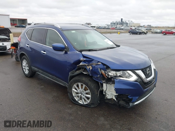 2018 Nissan Rogue SV with VIN KNMAT2MV8JP592365, listed as a IAAI auction lot 42081584 with 58,687 mi miles and . Bid and sale history available at DreamBid. Image 1.