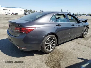 2015 Acura TLX Advance with VIN 19UUB2F79FA010350, listed as a Copart auction lot 52215895 with 82,414 mi miles and Salvage title. Bid and sale history available at DreamBid. Image 3.