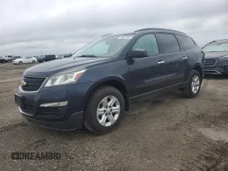 2015 Chevrolet Traverse LS z VIN 1GNKRFED6FJ113457, wystawiony jako Copart lot #74671954 z przebiegiem Nie podano mil oraz Szkoda całkowita • Salvage title. Historia ofert i sprzedaży dostępna na DreamBid. Obrazek 1.