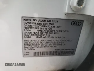 2023 Audi Q7 Premium z VIN WA1AXBF78PD012961, wystawiony jako Copart lot #83528094 z przebiegiem 31 698 mil mil oraz Szkoda całkowita • Salvage title. Historia ofert i sprzedaży dostępna na DreamBid. Obrazek 15.