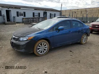 2012 Honda Civic EX-L with VIN 19XFB2F98CE363440, listed as a Copart auction lot 47724625 with 138,364 mi miles and Salvage Title. Bid and sale history available at DreamBid. Image 1.