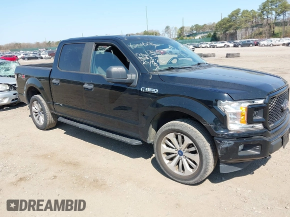 2018 Ford F-150 XL with VIN 1FTEW1EP2JFE13018, listed as a IAAI auction lot 42040276 with 97,563 mi miles. Bid and sale history available at carsss.com. Image 1.