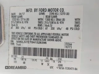 2017 Ford Transit Connect XL with VIN NM0LS7E70H1328396, listed as a IAAI auction lot 42490430 with 222,839 mi miles and . Bid and sale history available at DreamBid. Image 9.