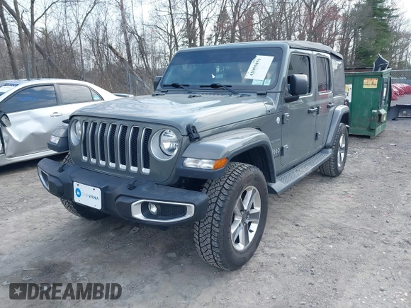2018 Jeep Wrangler Unlimited Sahara z VIN 1C4HJXEN8JW329816, wystawiony jako IAAI lot #42055851 z przebiegiem 70 298 mil mil oraz . Historia ofert i sprzedaży dostępna na DreamBid. Obrazek 6.