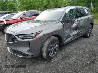 2024 Acura MDX w/A-Spec Package with VIN 5J8YE1H02RL019581, listed as a Copart auction lot 61801205 with 45,297 mi miles and Salvage title. Bid and sale history available at DreamBid. Image 1.