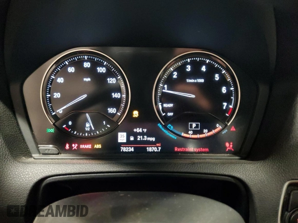 2020 BMW 2 Series 230i xDrive with VIN WBA2J3C06L7E63629, listed as a Copart auction lot 73711874 with 78,234 mi miles and Salvage Title. Bid and sale history available at carsss.com. Image 9.