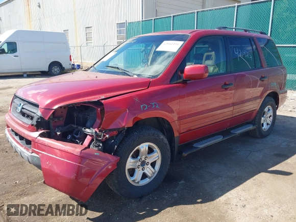 2005 Honda Pilot EX-L z VIN 2HKYF18635H564218, wystawiony jako IAAI lot #42042151 z przebiegiem 190 716 mil mil oraz . Historia ofert i sprzedaży dostępna na DreamBid. Obrazek 2.