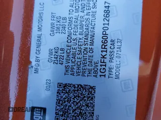 2023 Chevrolet Camaro ZL1 z VIN 1G1FK1R60P0126847, wystawiony jako Copart lot #86620744 z przebiegiem 9905 mil mil oraz Szkody całkowita. Historia ofert i sprzedaży dostępna na DreamBid. Obrazek 15.