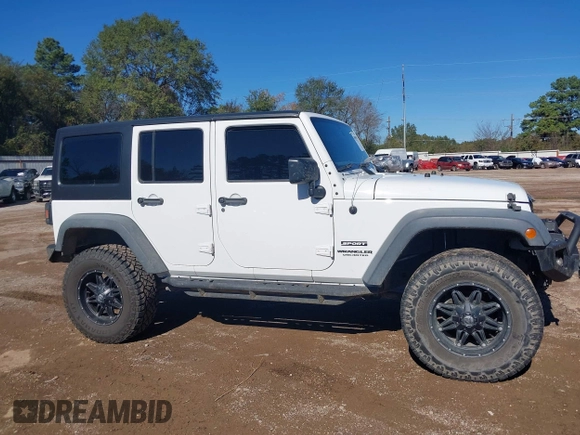 2017 Jeep Wrangler Unlimited Sport with VIN 1C4BJWDG4HL502861, listed as a IAAI auction lot 40895010 with 62,970 mi miles. Bid and sale history available at carsss.com. Image 13.