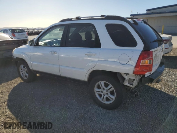 2005 Kia Sportage LX with VIN KNDJF723857134398, listed as a Copart auction lot 87893375 with 186,405 mi miles and Salvage Title. Bid and sale history available at carsss.com. Image 2.