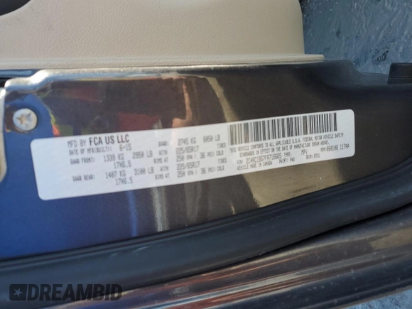 2015 Chrysler Town & Country Touring with VIN 2C4RC1BG7FR716665, listed as a Copart auction lot 46497865 with 0 mi miles and Salvage Title. Bid and sale history available at carsss.com. Image 13.