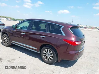 2013 Infiniti JX35 with VIN 5N1AL0MM6DC332579, listed as a IAAI auction lot 42138584 with 137,046 mi miles and . Bid and sale history available at DreamBid. Image 3.