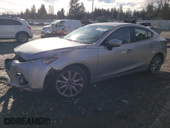 2015 Mazda 3 S Touring with VIN JM1BM1V32F1227683, listed as a Copart auction lot 43557945 with 121,981 mi miles and Salvage Title. Bid and sale history available at DreamBid. Image 1.