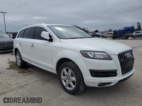 2015 Audi Q7 3.0T Premium with VIN WA1CGAFE8FD017755, listed as a Copart auction lot 45472515 with 0 mi miles and Salvage Title. Bid and sale history available at carsss.com. Image 4.