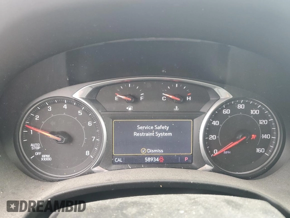 2020 GMC Terrain SLT with VIN 3GKALPEX8LL216362, listed as a Copart auction lot 58950355 with 58,934 mi miles and Salvage title. Bid and sale history available at DreamBid. Image 9.