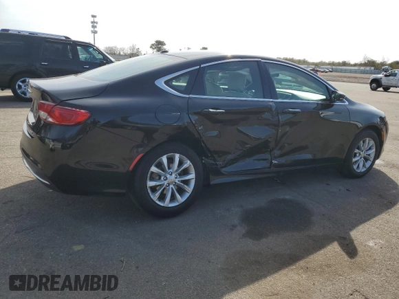 2015 Chrysler 200 C with VIN 1C3CCCCB7FN545163, listed as a Copart auction lot 48868495 with 165,175 mi miles and Salvage Title. Bid and sale history available at carsss.com. Image 3.
