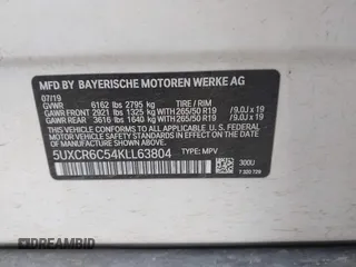 2019 BMW X5 xDrive40i z VIN 5UXCR6C54KLL63804, wystawiony jako IAAI lot #42189314 z przebiegiem Nie podano mil oraz . Historia ofert i sprzedaży dostępna na DreamBid. Obrazek 9.