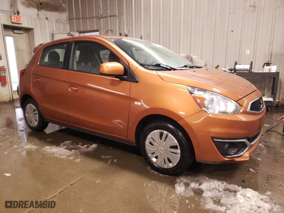 2019 Mitsubishi Mirage ES with VIN ML32A3HJ0KH003895, listed as a Copart auction lot 45412965 with 71,789 mi miles and Salvage Title. Bid and sale history available at carsss.com. Image 4.