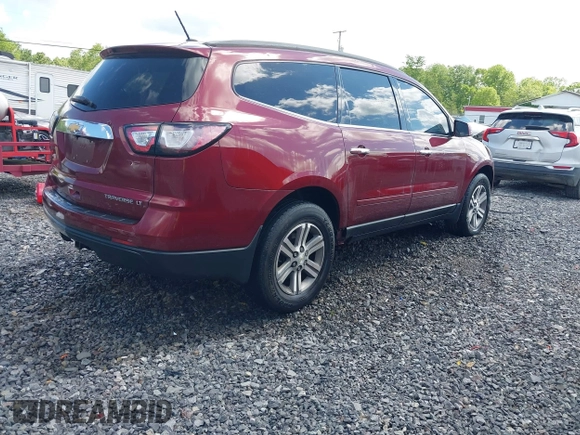 2015 Chevrolet Traverse LT z VIN 1GNKVHKD9FJ373749, wystawiony jako IAAI lot #42291335 z przebiegiem 136 558 mil mil oraz . Historia ofert i sprzedaży dostępna na DreamBid. Obrazek 4.