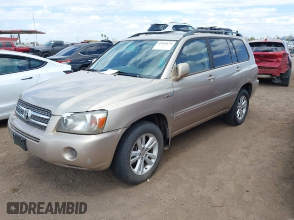 2007 Toyota Highlander Hybrid with VIN JTEGW21A570019035, listed as a IAAI auction lot 42042174 with 1 mi miles. Bid and sale history available at carsss.com. Image 2.